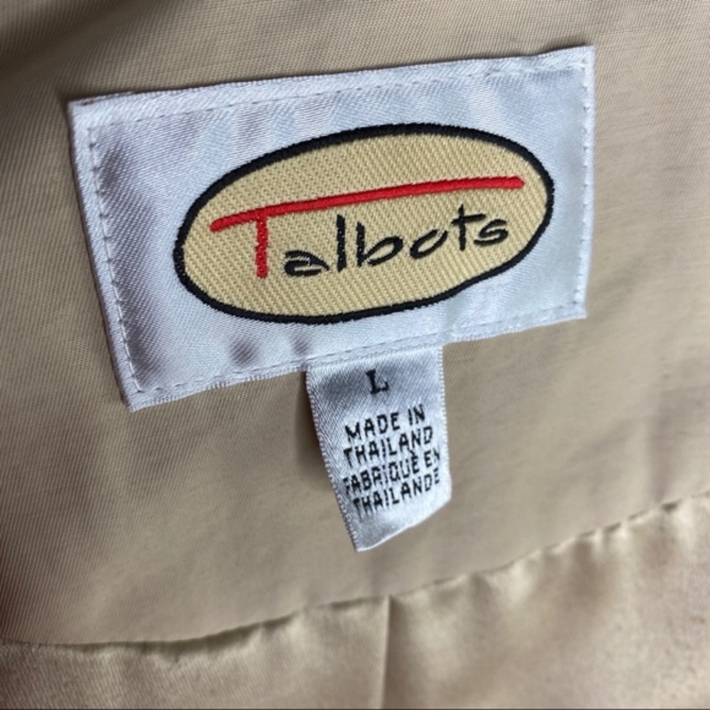 Talbots Tan Rain Jacket Large - Picture 5 of 6